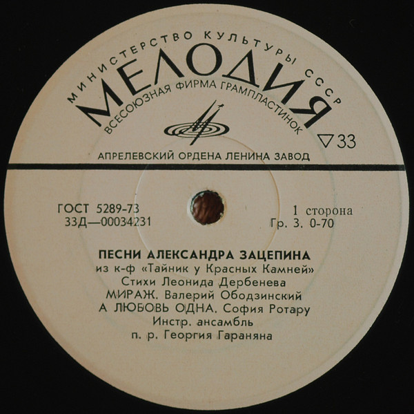 Песни Александра Зацепина